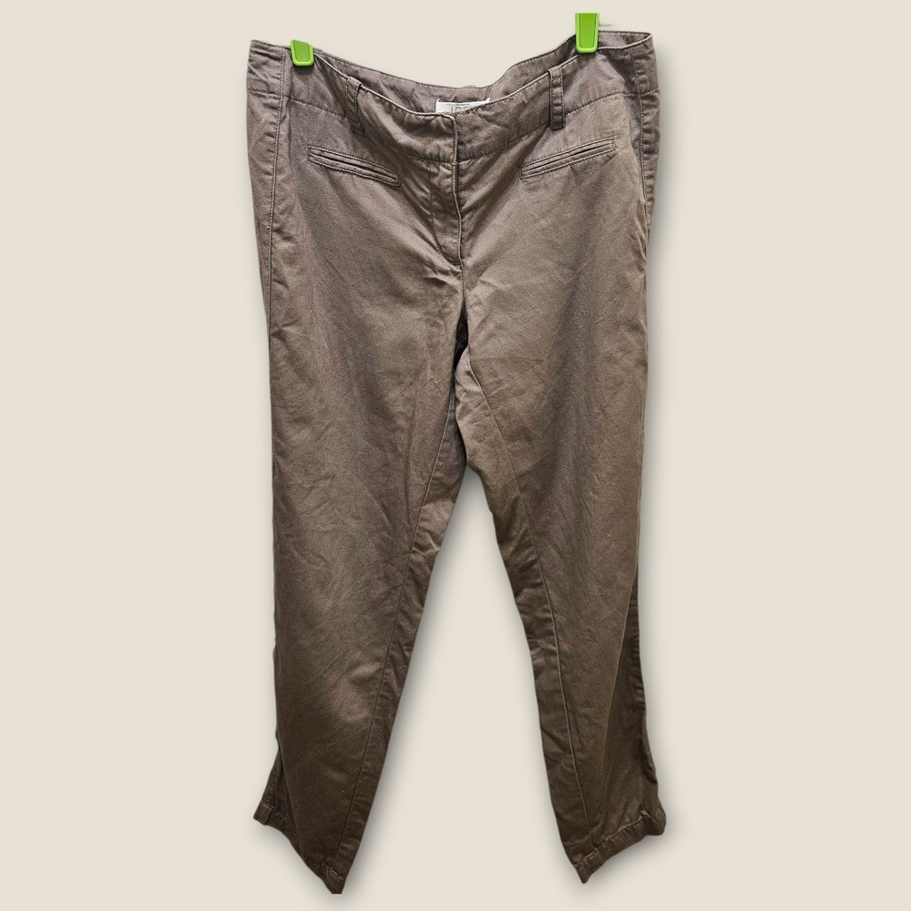 Ann Taylor LOFT Marisa Fit Women's Brown Linen Blend‎ Casual Pants Size 8
